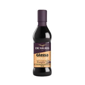 De Nigris Glassa Dolce Vaniglia -Syrop waniliowy do kawy, deserów i napojów, 250 ml. Naturalny produkt z octem balsamicznym z Modeny, doskonały do słodkich dań i napojów. Idealny dodatek do deserów.