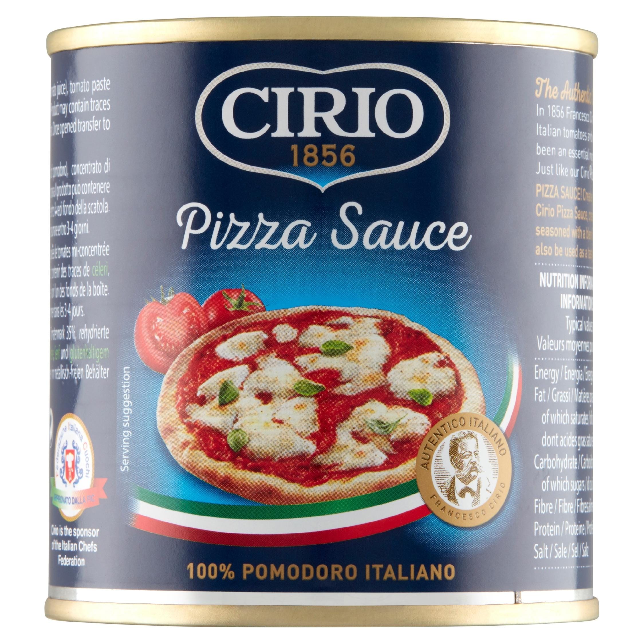 CIRIO Sos do PIZZY 190g 3 Pomidorowa pasta do pizzy Cirio, włoska sos do pizzy 100% pomodoro italiano, z certyfikatem autentyczności, idealna do domowych wypieków pizzy, świeżych składników, naturalnego smaku.