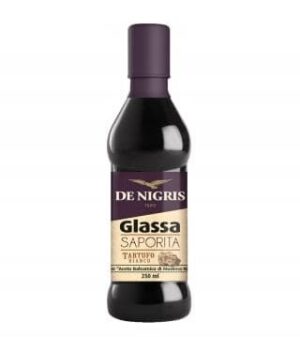 Sos De Nigris Glassa Saporitа z aromatycznym smakiem Tutti Frutti, idealny do deserów i napojów, 250 ml.