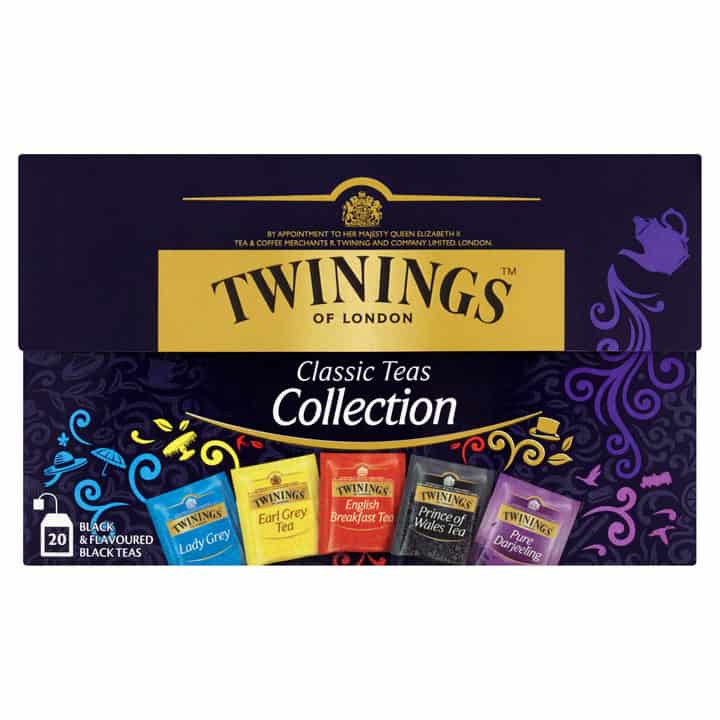 TWININGS Classic Collection Kolekcja Klasyczna 20 2 Herbaty czarne Twinings Collection 20 sztuk, eleganckie opakowanie, klasyczna mieszanka w pudełku.