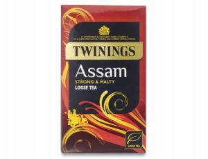 Twinings Assam herbata liściasta mocna i aromatyczna, idealna do parzenia na co dzień, najwyższa jakość, bogaty smak, odpowiednia dla miłośników czarnej herbaty.
