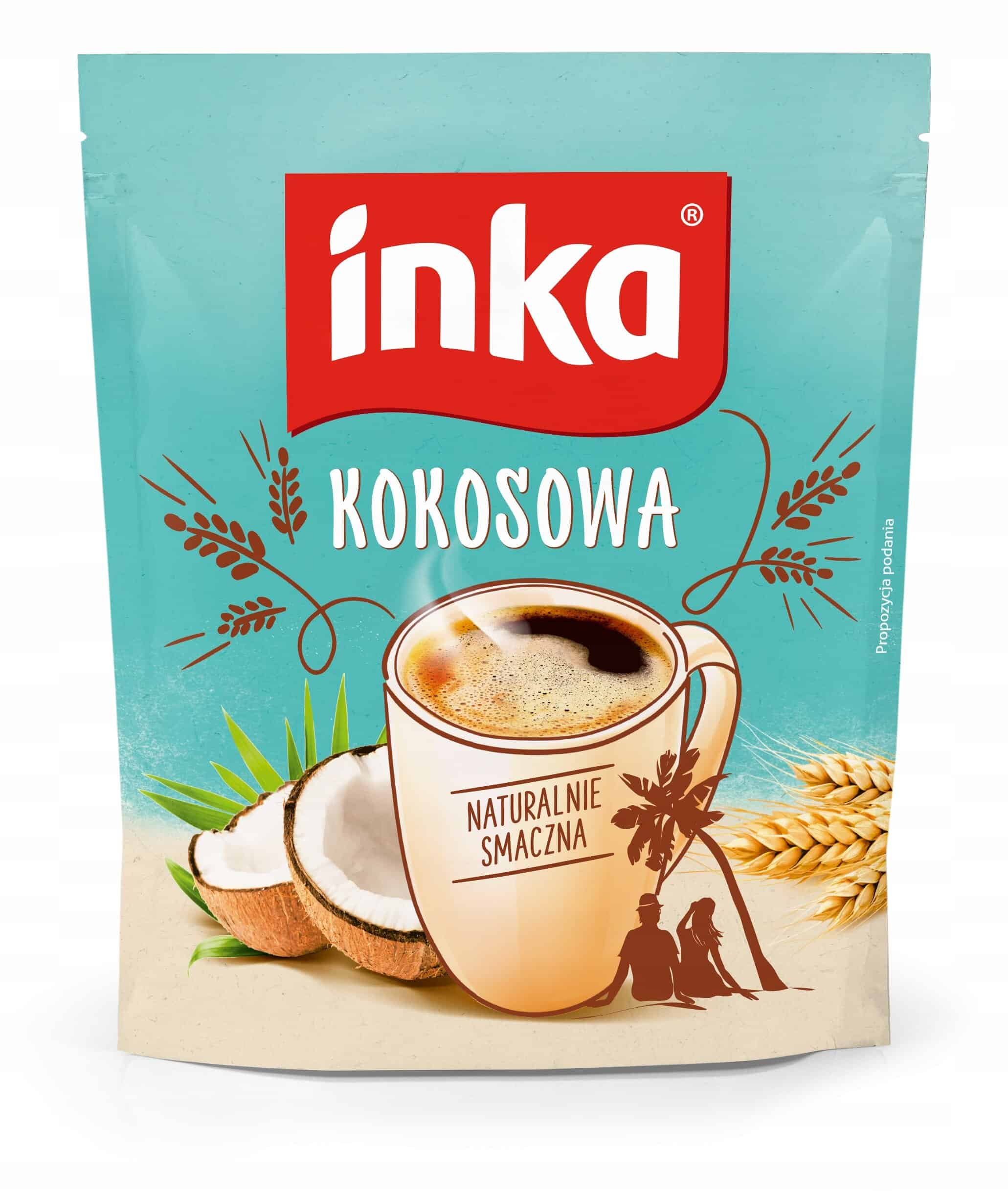 Inka kokosowa - naturalny, aromatyczny napój na bazie kokosa i kawy, idealny dla miłośników zdrowego stylu życia i smacznych, bezglutenowych herbat, dostępny w ofercie FlowTea.