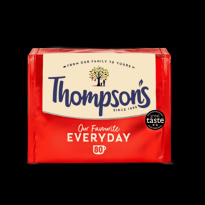 Thompson's herbata codzienna 80 sztuk, pakiet, naturalny smak, idealny do codziennego spożycia, wysokiej jakości herbata, produkt spożywczy, angielskie herbaty, herbata na co dzień, sklep FlowTea.