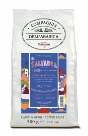 Najlepsza kawa single origin El Salvador, świeżo palona i aromatyczna, idealna do parzenia w domu, ziarna do espresso i kawy czarnej, 500 g, wysokiej jakości kawa mielona.