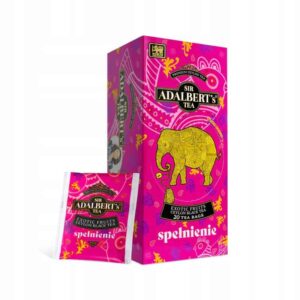 Ekskluzywny czarny herbata Cejlon z egzotycznych owoców Sir Adlberts Tea, 20 saszetek, aromatyczna i orzeźwiająca, idealna herbata na co dzień i wyjątkowe chwile.