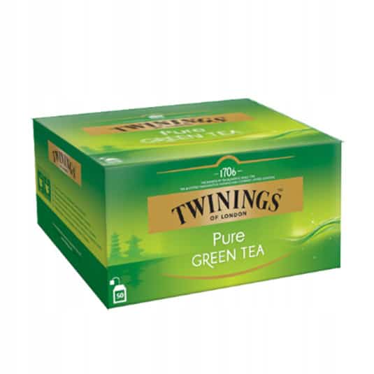 TWININGS Pure Green Tea 50 tb Zielona 1 Twinings zielona herbata w pudełku, aromatyczny i naturalny herbata Green Tea, idealna na zdrowy relaks i odświeżenie, dostępna w sklepie FlowTea.