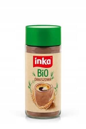 Ziołowy puder czekoladowy z bio orkisza, produkt na herbatę, Inka, naturalny skład, bez dodatków chemicznych, ekologiczne składniki, idealny do kawy i napojów, zdrowy i aromatyczny, kawa roślinna bez kofeiny, bio herbaty i przypraw.