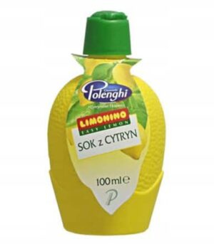 Sok z cytryną Lemono Polenghi 100ml, naturalny napój cytrynowy do herbaty i deserów, orzeźwiający smak, idealny dodatek do herbat i koktajli.