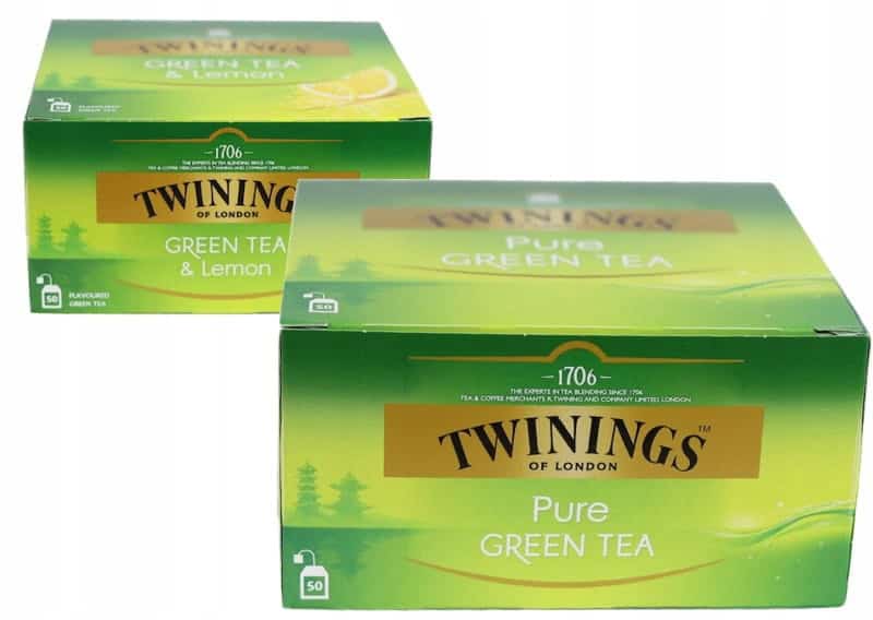 TWININGS Pure Green Tea 50 tb Zielona 6 Zielona herbata Twinings z cytryną, opakowanie, naturalny smak, herbaty zielone, herbaty smakowe, zdrowa herbata, herbata na energię, tea bag, ekologiczna, lepszy wybór.