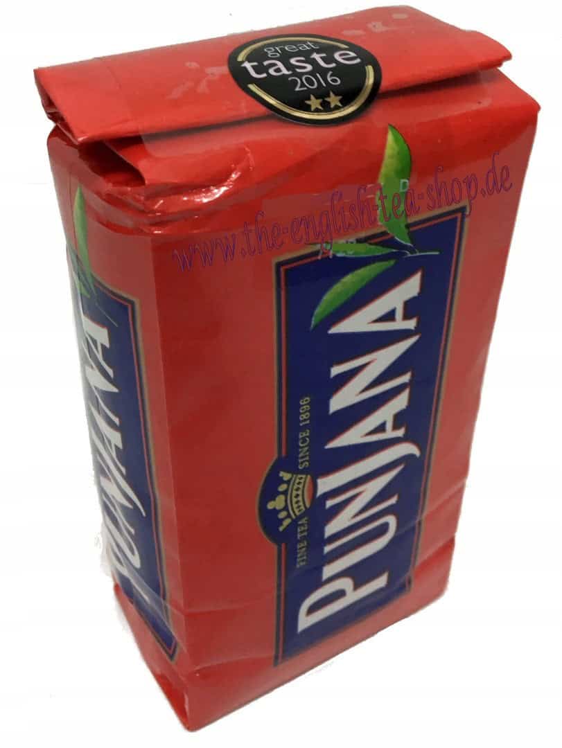 Herbata Dürenas Red Tea w czerwonym opakowaniu, produkt w ujęciu z góry, promowany jako nagrodzony na targach smak.