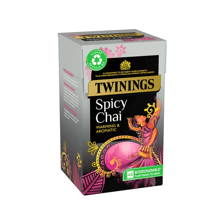 Twinings Spicy Chai – czarna herbata korzenna (40 torebek) 3 Orzechy indyjskie na zdrowie i energię, bezglutenowe, bogate w białko i błonnik, idealne na przekąski, perfect for a healthy snacking experience.