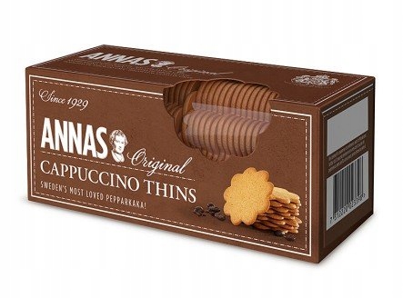 Ciastka ANNAS CAPPUCCINO THINS - Cappuccino 150g 1 Ciastka ANNAS CAPPUCCINO THINS - Cappuccino 150g