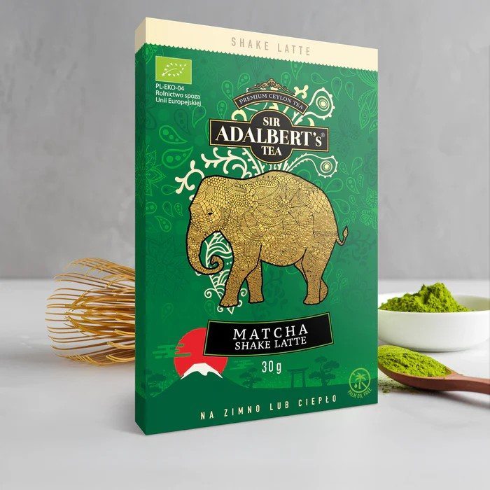Adalbert's Matcha Shake Latte – matcha latte instant (30 g) 2 Adalbert's Matcha Shake Latte – matcha latte instant (30 g) - obrazek 2