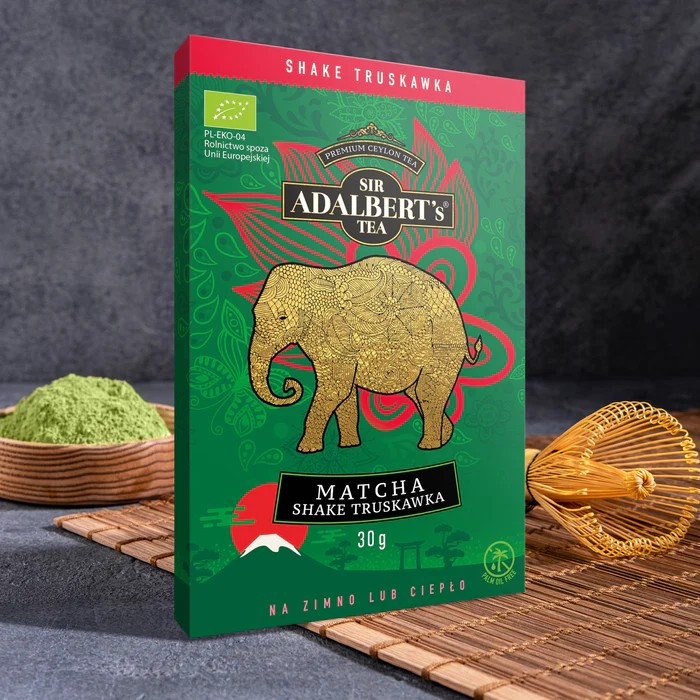 Adalberts Matcha Shake Truskawka 30g 2 Adalberts Matcha Shake Truskawka 30g - obrazek 2