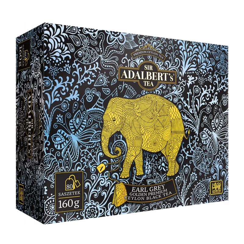 Adalbert's Earl Grey Golden Premium – czarna herbata ekspresowa (80 torebek) 1 Adalbert’s Earl Grey Golden Premium – czarna herbata ekspresowa (80 torebek)