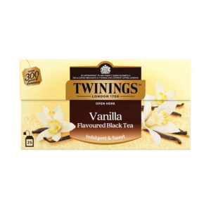 Herbata czarna Twinings Vanilla Black Tea 25 torebek smak waniliowy opakowanie