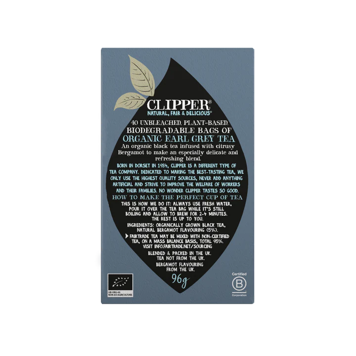 Clipper Earl Grey Organic Bio – Herbata czarna z bergamotką (40 torebek) 2 cce32ac62470065349d5b9ed811685ae