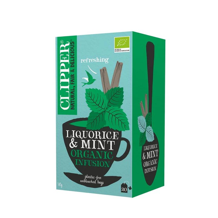 Clipper Liquorice & Mint Organic Bio (20 torebek) 1 97034531ca08d1da43f32a5d4dbbcabe