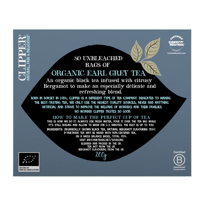 Clipper Earl Grey Organic Bio - Herbata czarna (80 torebek) 2 79905cdce28dc945daab167fd0b4fe87
