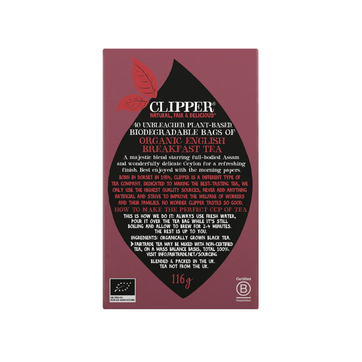 Clipper English Breakfast Organic Bio – Herbata czarna (40 torebek) 3 6824cb43bd4ebfae9578ba26c862557f